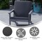 Merrick Lane Riviera All-Weather Poly Resin Wood Adirondack Style Deep Seat Patio Club Chair with Cushions